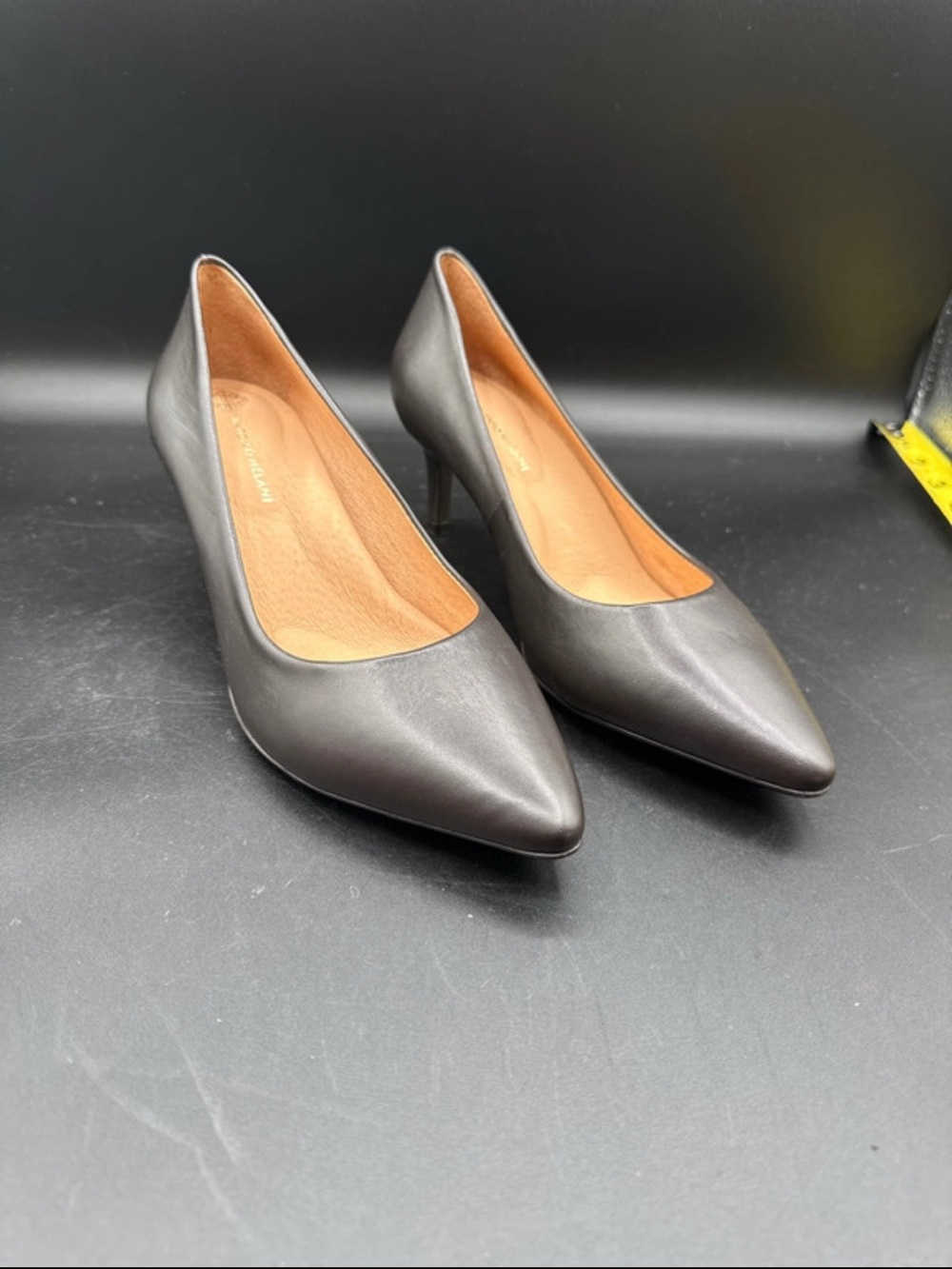 ANTONIO MELANI Pointed Toe Pumps - Dark Gray
